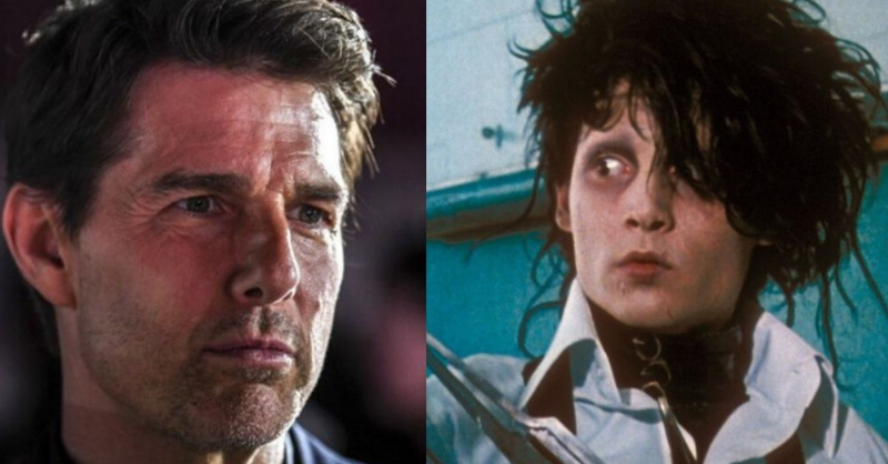 Tom Cruise está entre os atores que recusaram papéis em filmes. O astro era a primeira opção de Tim Burton para viver Edward Mãos de Tesouras.