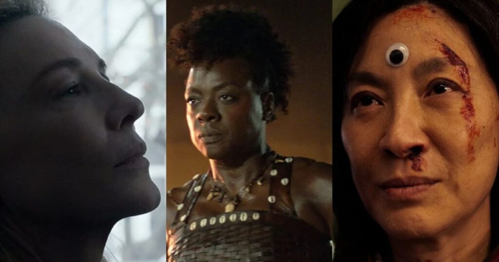 Cate Blanchett, Viola Davis e Michelle Yeoh são uma das atrizes que podem concorrer ao Oscar 2023. Foto: Reprodução/Internet. Montagem: Hipérion Blog.