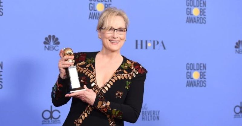 Meryl Streep é a maior recordista do Globo de Ouro. Com 8 prêmios e 1 honorário.