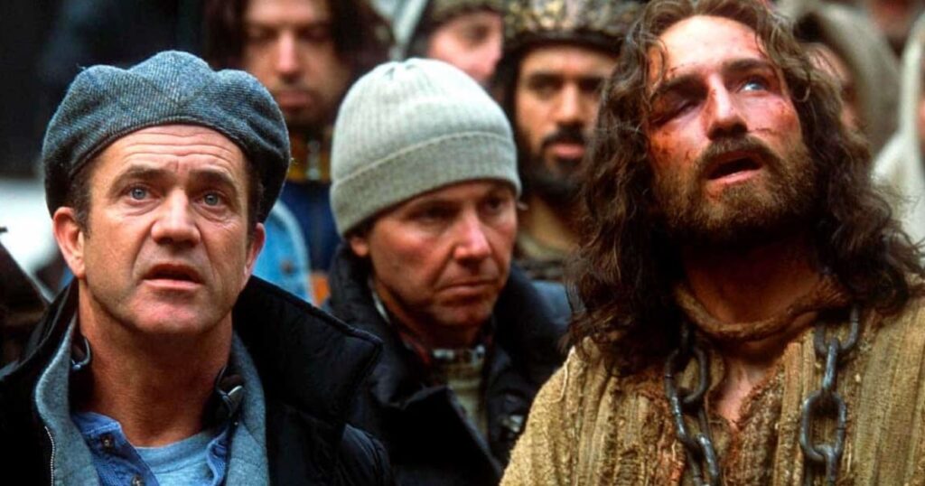 Mel Gibson nos bastidores de "A Paixão de Cristo". Longa terá sequência após 20 anos.