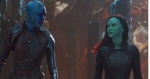 A atriz da Marvel Zoe Saldanã, a Gamora de Guardiões da Galáxia, alcançou um feito histórico na história do cinema. Foto: Reprodução/Marvel.