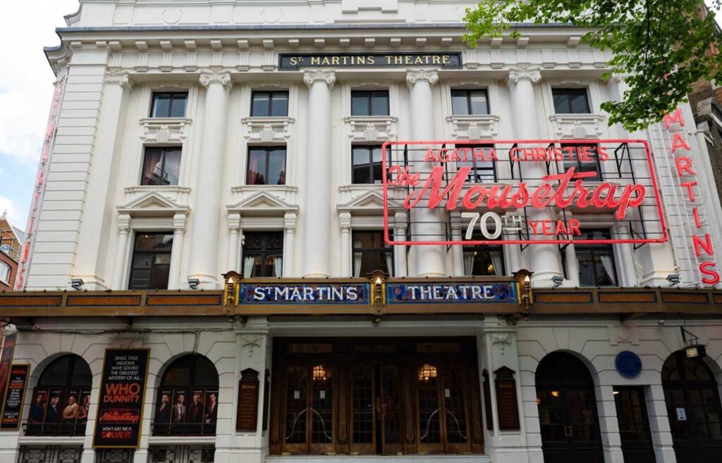 St. Martin 's Theatre, onde foi exibido A Ratoeira, de Agatha Christie. Foto: Reprodução/Internet.