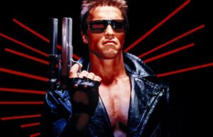 Arnold Schwarzenegger em "O Exterminador do Futuro" (1984). Foto: Reprodução.