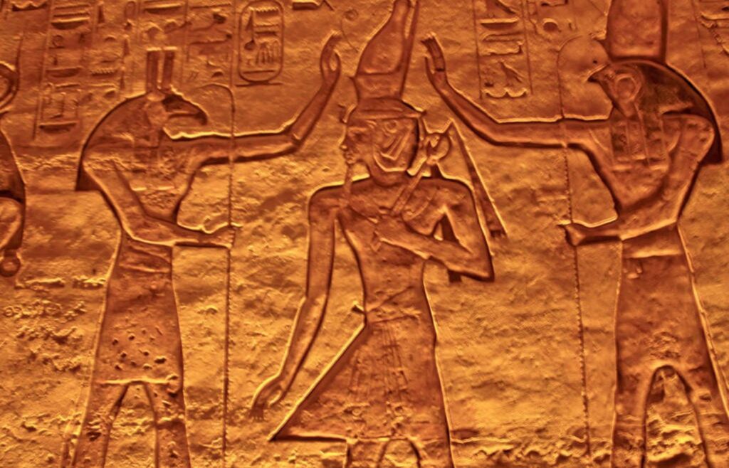 Hórus e Seth deuses do Egito Antigo. Foto: Reprodução/World Story Encyclopedia.