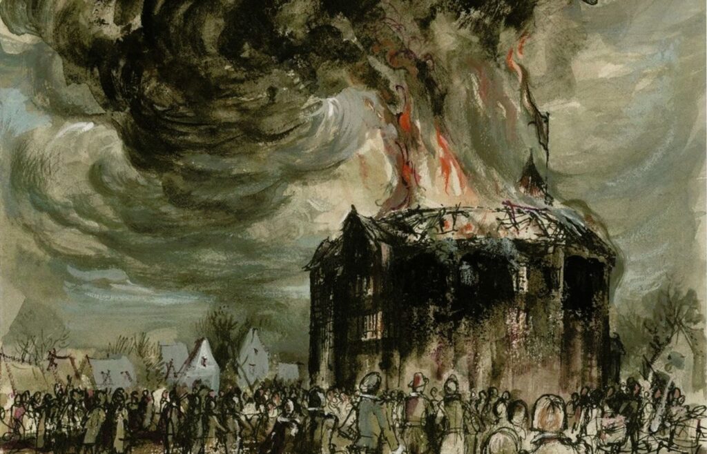 Globe Theatre, a casa de Shakespeare no incêndio de 1613. Foto: Google.