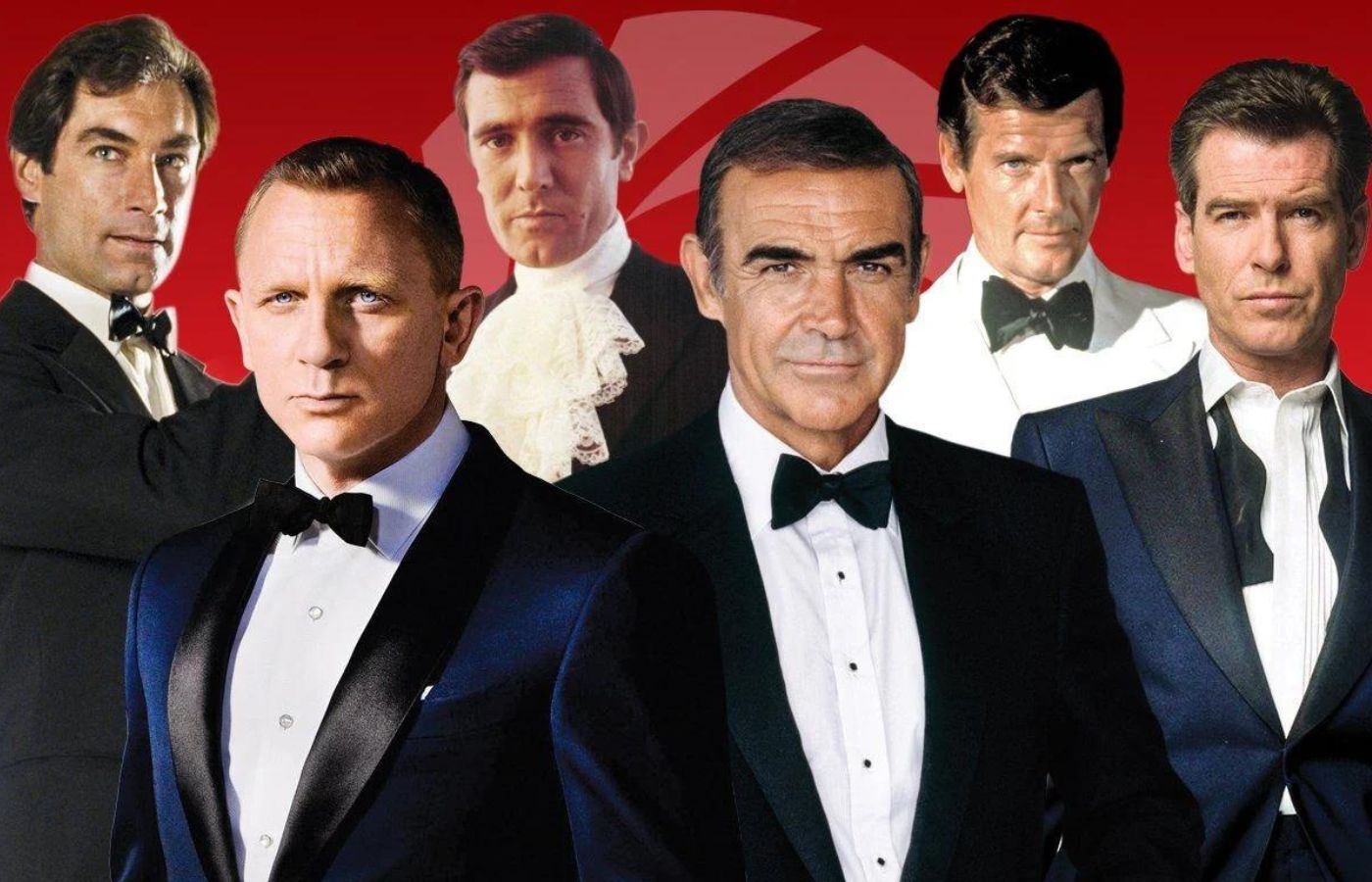Os James Bond da franquia de ação "007". Foto: Jornal Soreang.