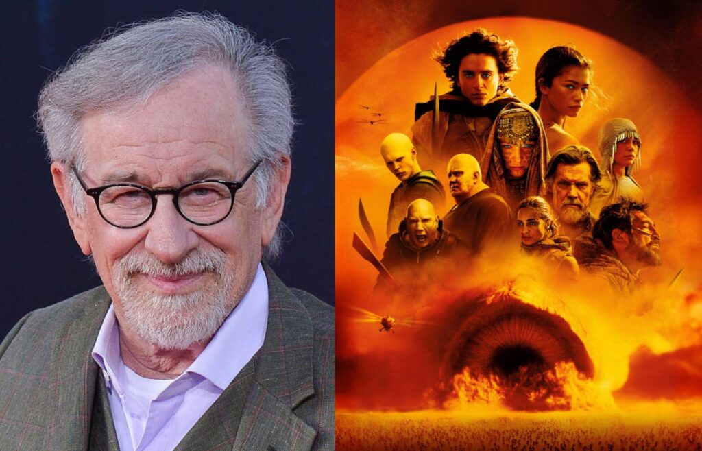 Steven Spielberg elogia Duna: Parte Dois: "Um dos mais brilhantes que já vi". Fotos: Reprodução/Divulgação. Montagem: Blog Hipérion.