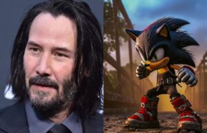 Keanu Reeves fará a voz de Shadow em Sonic 3. Foto: Reprodução/Freepik. Montagem: Blog Hipérion.