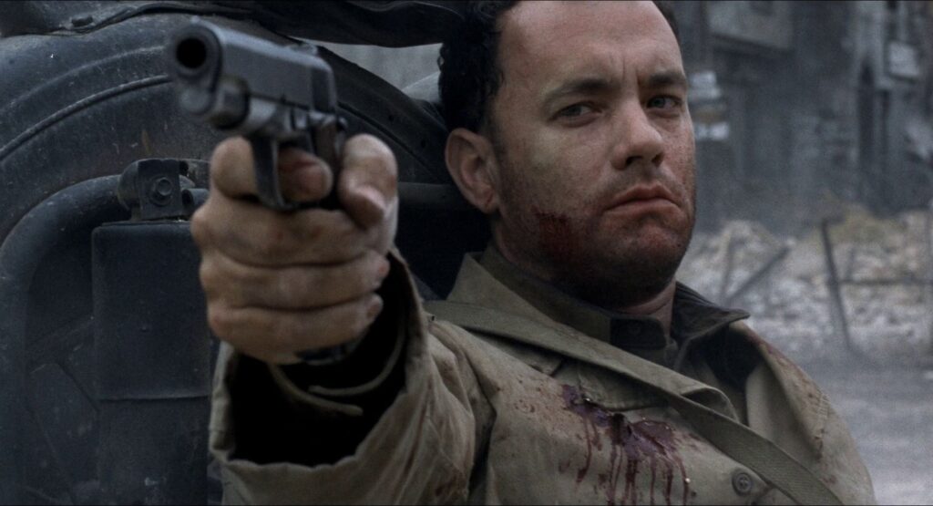 Tom Hanks em "O Resgate do Soldado Ryan". Foto: Reprodução.