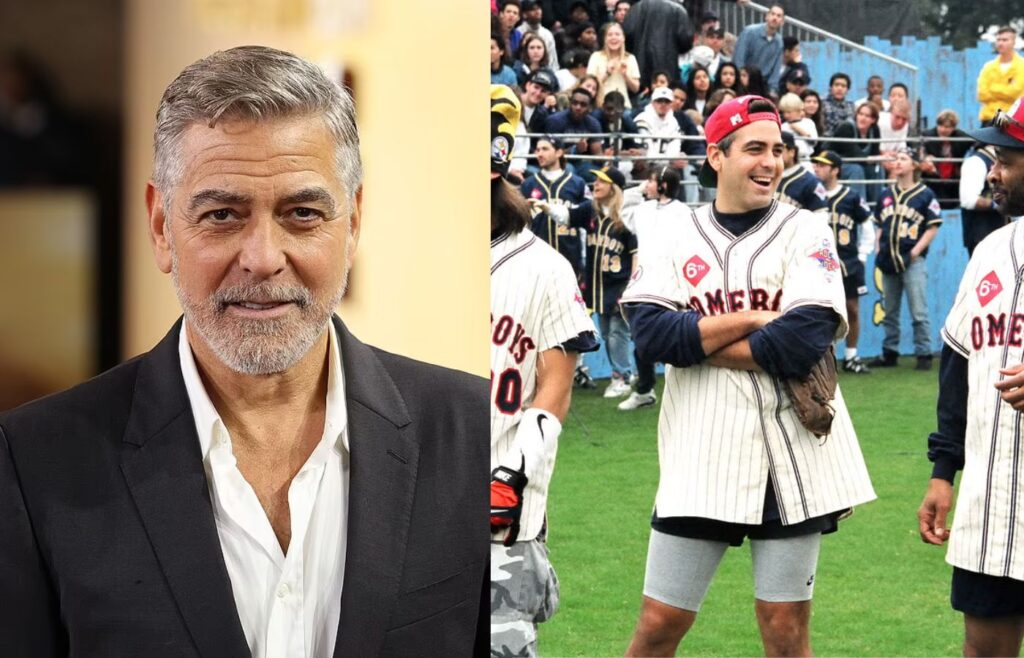 George Clooney é um dos atores que praticaram esportes. Foto: Getty. 
Montagem: Blog Hipérion.