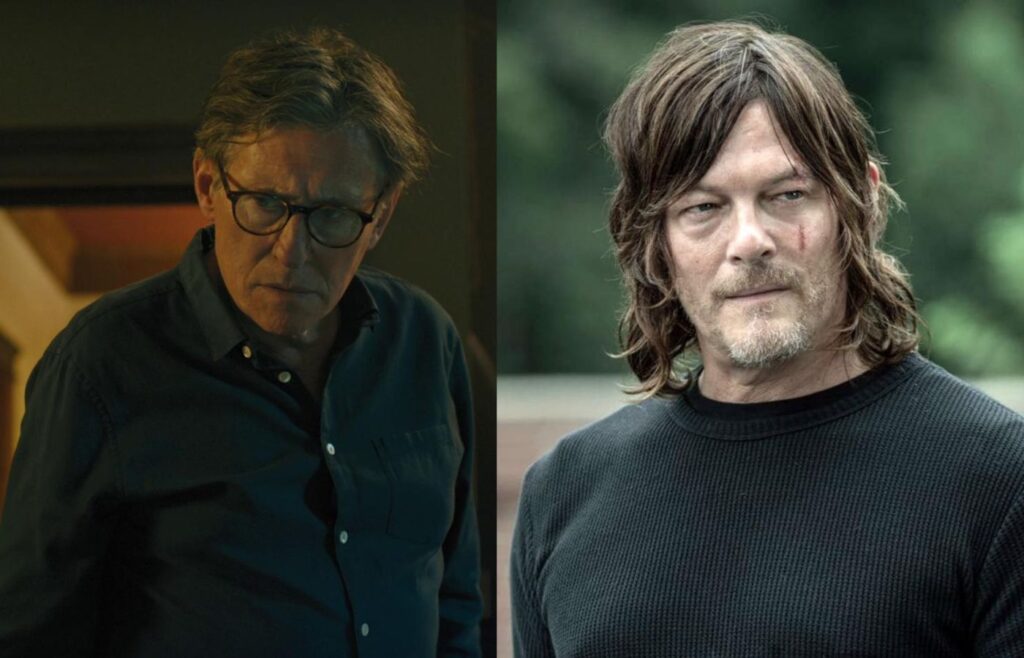 Gabriel Byrne e Norman Reedus estão no elenco de "Ballerina". Fotos: Reprodução/A24/AMC.
Montagem: Blog Hipérion.