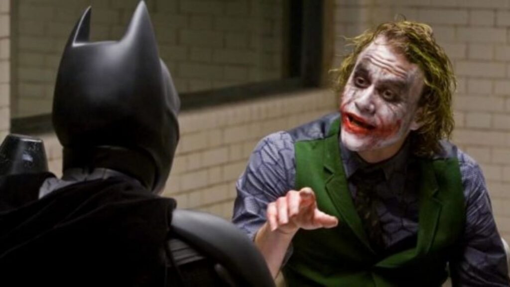 Heath Ledger como Coringa em "Batman: O Cavaleiro das Trevas". Foto: Reprodução/Warner  Bros.