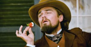 Leonardo DiCaprio em Django Livre. Foto: Reprodução/Columbia Pictures.