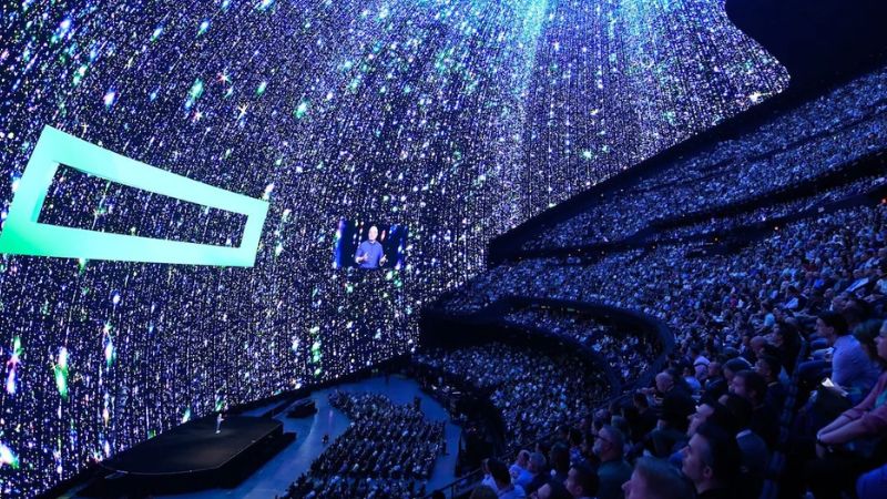 Evento dentro da Sphere em Las Vegas. Foto: Reprodução.