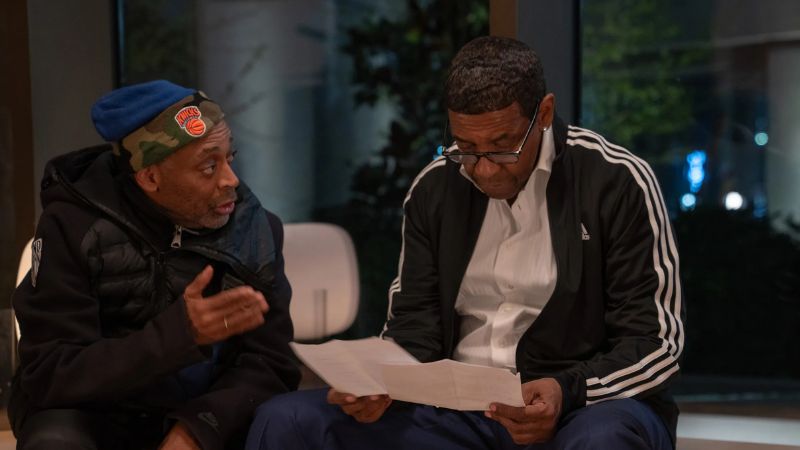 Diretores e seus atores preferidos. Spike Lee e Denzel Washington. Foto: David Lee/Vanity Fair.